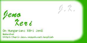 jeno keri business card